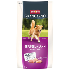 GranCarno Adult Poultry and Lamb - храна за кучета с птиче и агнешко месо 12 кг