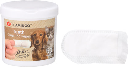 Flamingo Teeth Cleaning Wipes -  кърпички за почистване на зъби 50 бр