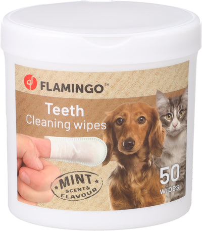Flamingo Teeth Cleaning Wipes -  кърпички за почистване на зъби 50 бр