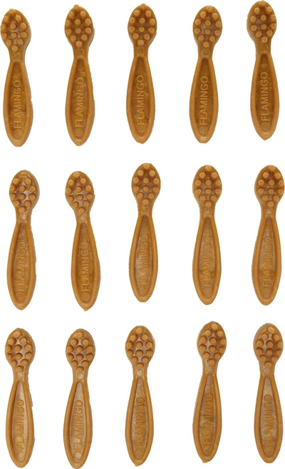 Flamingo Veggie Toothbrush with Pine Apple - лакомство за куче с ананас 7,5 см, 15 бр, 120 гр