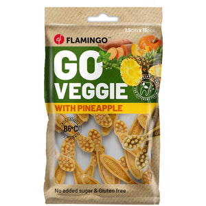 Flamingo Veggie Toothbrush with Pine Apple - лакомство за куче с ананас 120 гр