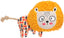 Flamingo Toy Saffia Lion with Rope Ochre - плюшена играчка 22 / 6 / 18 см