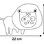 Flamingo Toy Saffia Lion with Rope Ochre - плюшена играчка 22 / 6 / 18 см