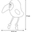 Flamingo Toy Saffia Bird with Rope - плюшена играчка 22,5 / 6,5 / 17 см