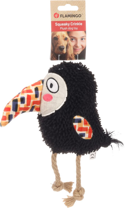 Flamingo Toy Saffia Bird with Rope - плюшена играчка 22,5 / 6,5 / 17 см