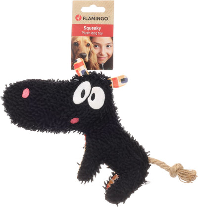 Flamingo Toy Saffia Hippopotamus with Rope - плюшена играчка 28 / 6 / 20 см