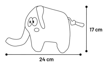 Flamingo Toy Saffia Elephant with Rope - плюшена играчка 24 / 7,5 / 17 см