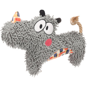 Flamingo Toy Saffia Rhinoceros with Rope - плюшена играчка 22 / 5,5 / 16,5 см