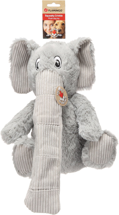 Flamingo Toy Hida Sitting Elephant - плюшена играчка за кучета 25/18/34 см сив