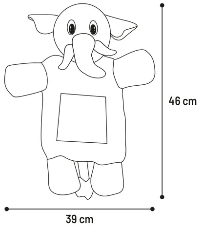 Flamingo Toy Hida Elephant Flat - плюшена играчка 39 / 16 / 46 см