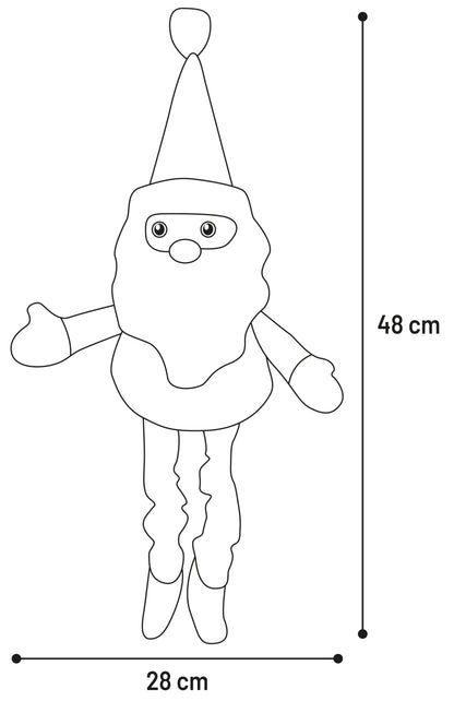 Flamingo Christmas Toy Antonella Santa Claus - плюшена играчка 28 / 8,5 / 48 см