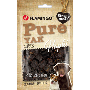 Flamingo Snacks Hapki Pure Cubes with Yak - лакомство за куче с як 85 гр