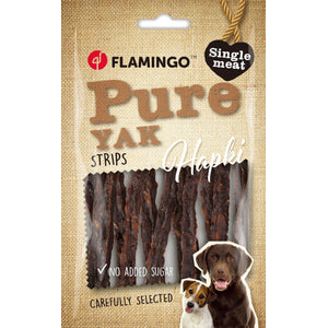 Flamingo Snacks Hapki Pure Strips with Yak - лакомство за куче с як 85 гр
