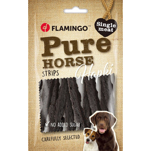 Flamingo Snacks Hapki Pure Strips with Horse - лакомство за куче с конско 85 гр