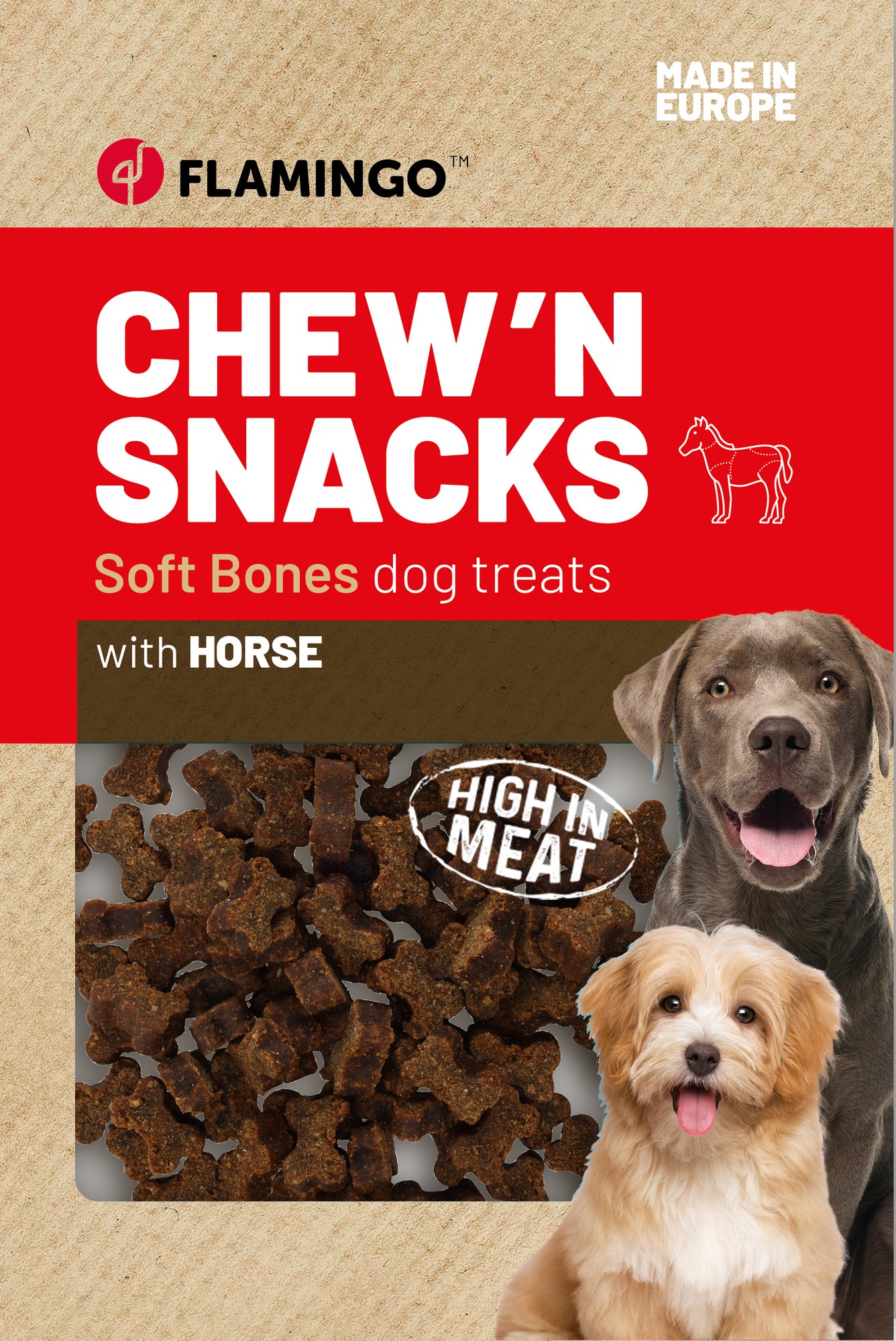 Flamingo ChewN Snack Meaty Cheval - лакомство за куче с конско месо 150 гр