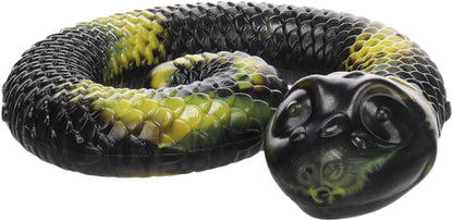 Flamingo Toy Sneaky Snake - играчка за лакомства от термопластичен каучук 17 / 16,2 / 4,3 см, жълта