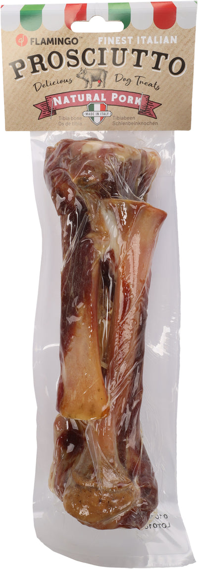 Flamingo Snacks Nature Pork Tibia Bone with Meat - свинска пищялна кост с месо 2 бр