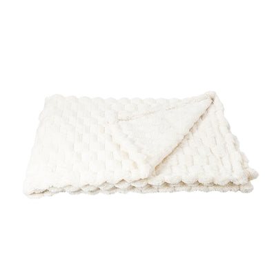 Nobby Fleece Plaid Diamond - одеало за куче 100 / 150 см, бял