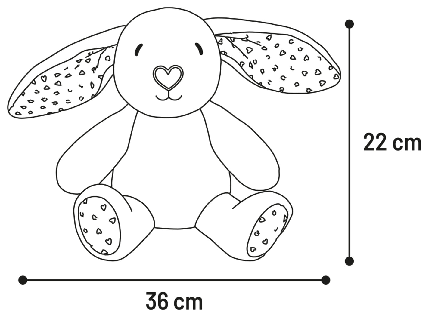 Flamingo Toy Lief Rabbit - играчка за куче 36 / 16 / 22 см