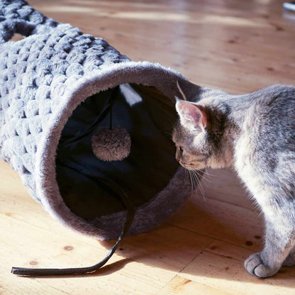 Nobby Plush Tunnel Diamond - котешки тунел  27 x 68 см, сив