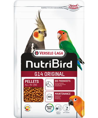 Versele Laga Nutribird G14 Original - пълноценна екструдирана храна за средни папагали 1 кг