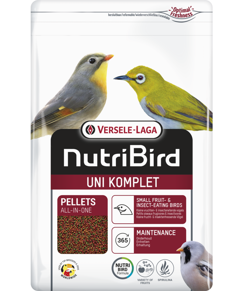Versele Laga Nutribird Uni Komplet - пълноценна храна за дребни насекомоядни и плодоядни птици 1 кг