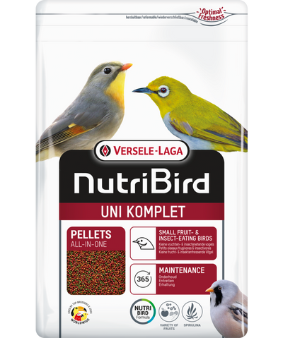 Versele Laga Nutribird Uni Komplet - пълноценна храна за дребни насекомоядни и плодоядни птици 1 кг