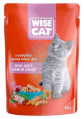 WISE CAT - пауч за малки котенца парченца агнешко в сос 24 х 100 гр.