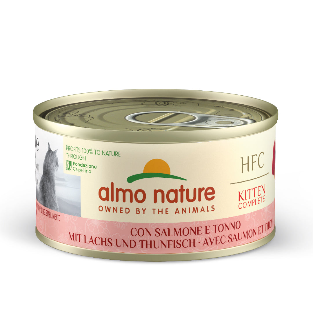 Almo Nature HFC Complete Kitten with Salmon and Tuna - консерва за котенца със сьомга и риба тон 70 гр