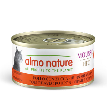 Almo Nature Mousse Chicken with Pumpkin - консерва за котки с пилешко и тиква 70 г