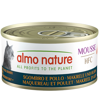Almo Nature Mousse Mackerel and Chicken - консерва за котки със скумрия и пилешко 70 г