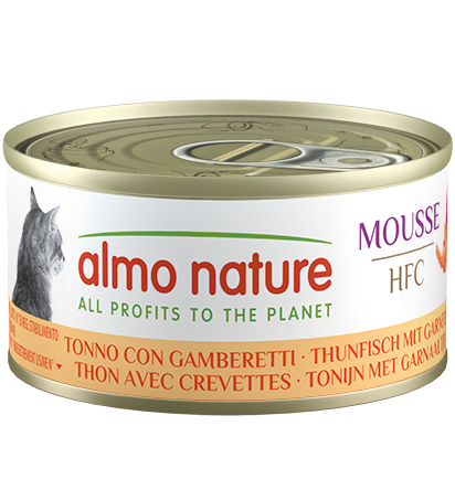 Almo Nature Mousse Tuna with Shrimps - консерва за котки с риба тон и скариди 70 г