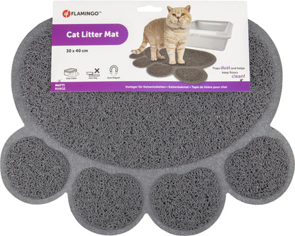 Flamingo Cat litter tray mat Pitou Matti - килимче за тоалетна, сиво