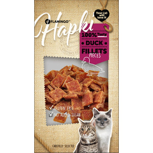 РАЗПРОДАЖБА Flamingo Hapki Chunks with Duck - лакомства за котка с патешко 50 гр