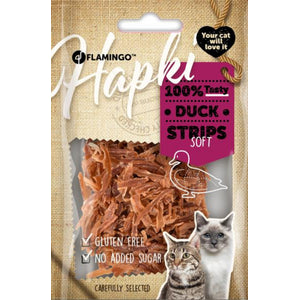 Flamingo Hapki Strips with Duck - лакомства за котка с патешко 50 гр