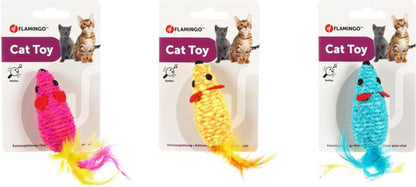 Flamingo Shuka Mouse Feather - играчка за котки 7,8 см
