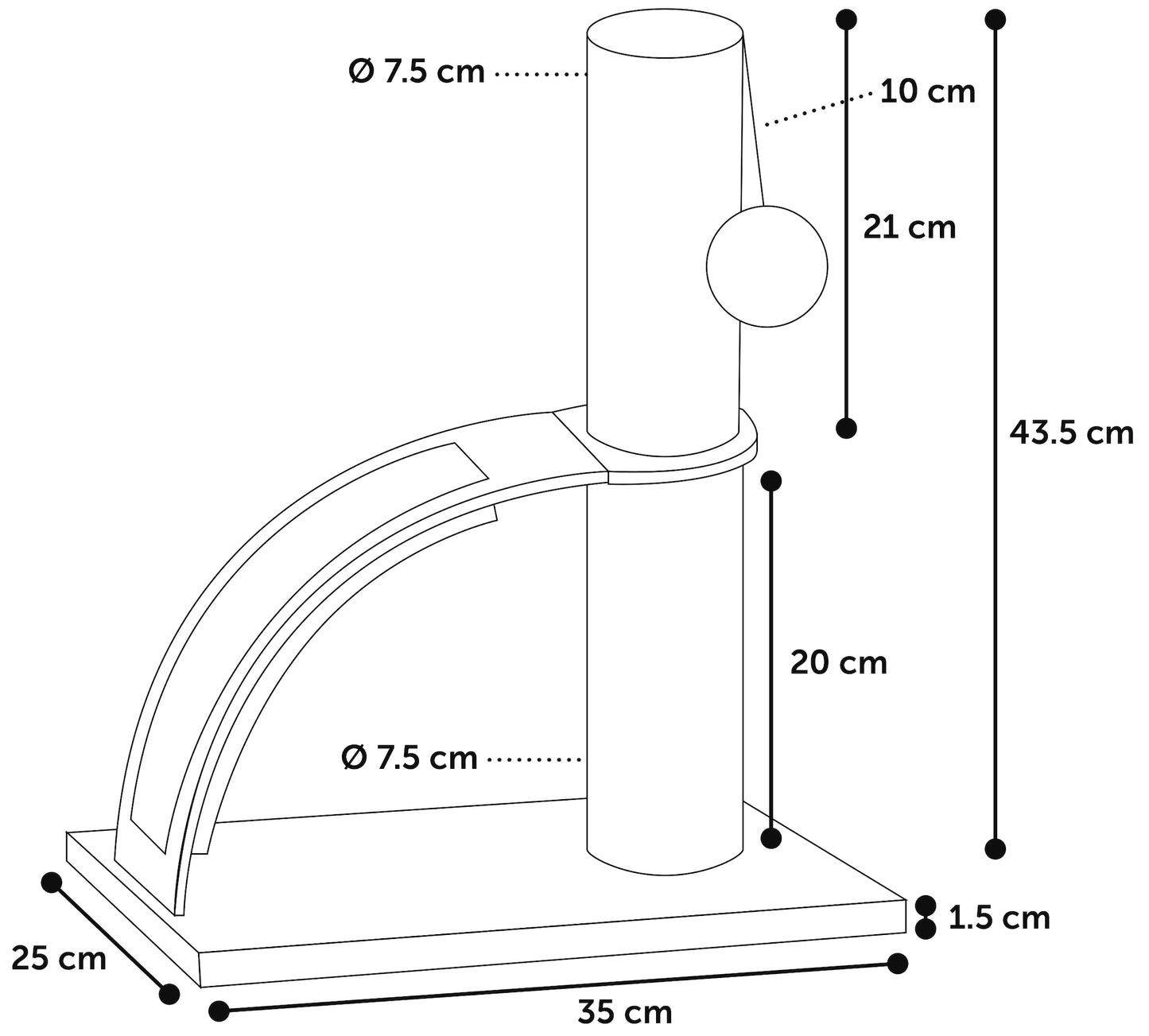 Flamingo Scratching Tree Tessa - котешка драскалка 35 / 25 / 43,5 см