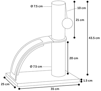 Flamingo Scratching Tree Tessa - котешка драскалка 35 / 25 / 43,5 см
