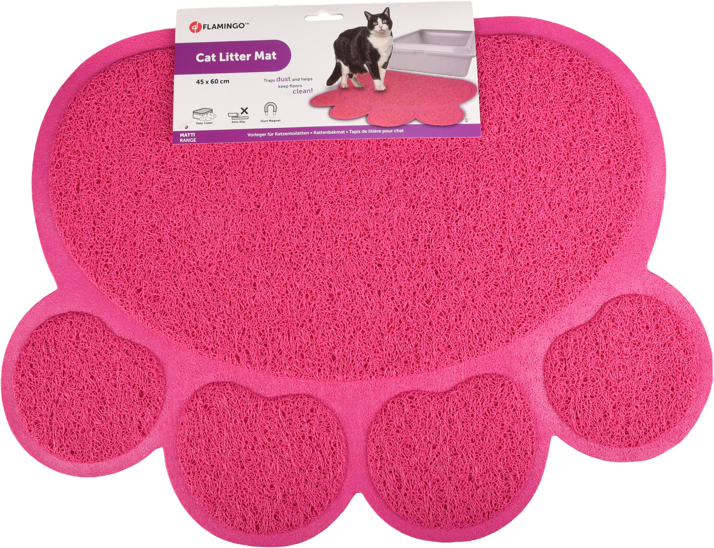 Flamingo Cat litter Tray Mat Pitou Matti - килимче за тоалетна, розово