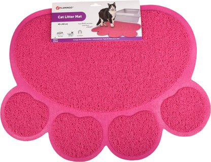 Flamingo Cat litter Tray Mat Pitou Matti - килимче за тоалетна, розово