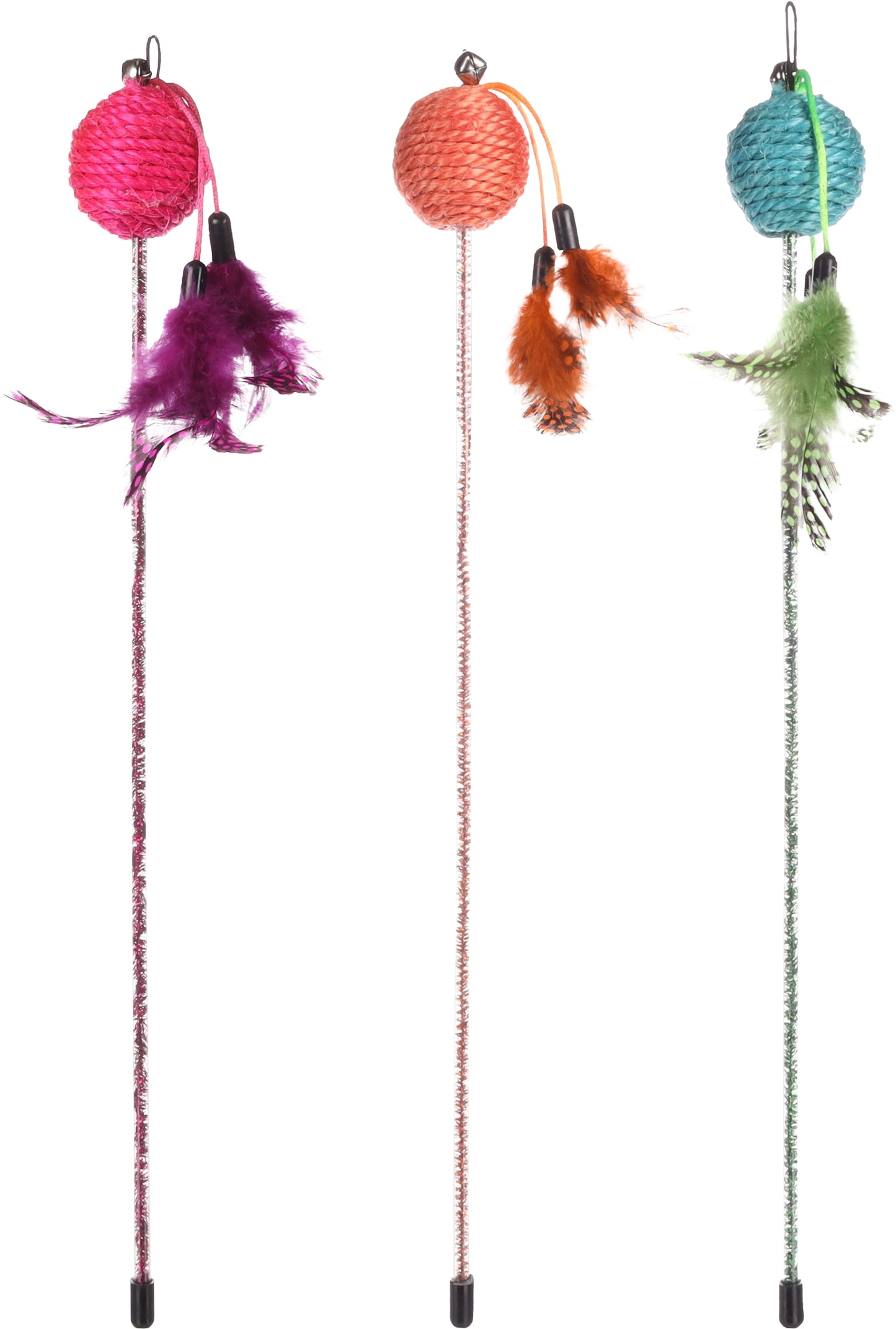 Flamingo Glitty Dangler with ball - въдица за котки 42 см