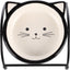Flamingo Feeding and drinking bowl & Stand Ansu Black & White - купичка със стойка 12,5 / 4 см, 230 мл
