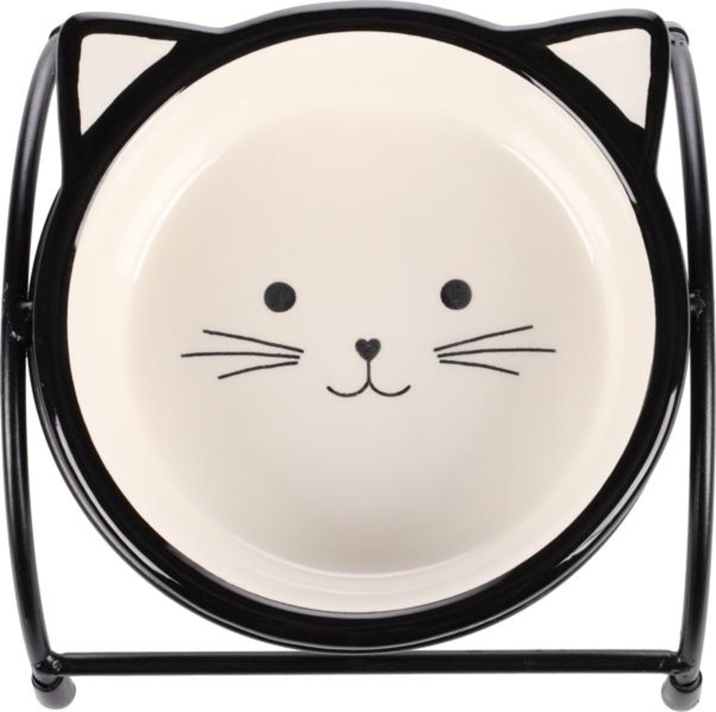 Flamingo Feeding and drinking bowl & Stand Ansu Black & White - купичка със стойка 12,5 / 4 см, 230 мл