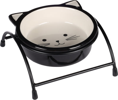 Flamingo Feeding and drinking bowl & Stand Ansu Black & White - купичка със стойка 12,5 / 4 см, 230 мл