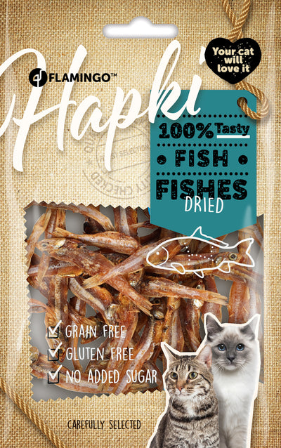 Flamingo Hapki Dried Fish - лакомства за котка от сушена риба 50 гр