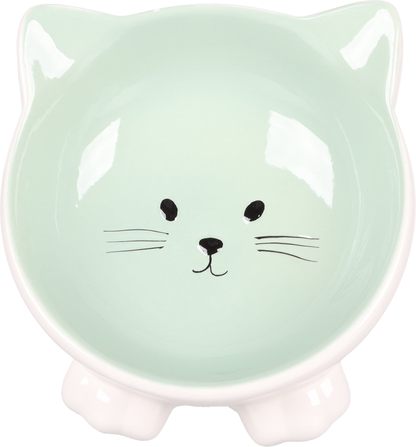 Flamingo Feeding and Drinking bowl Puzi - купичка за котки, зелена, 125 мл