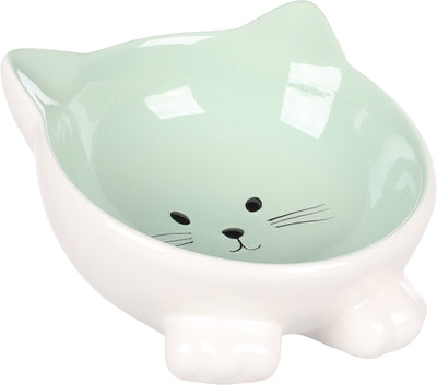 Flamingo Feeding and Drinking bowl Puzi - купичка за котки, зелена, 125 мл