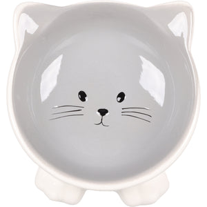 Flamingo Feeding and Drinking Bowl Puzi - купичка за котки, сива, 125 мл