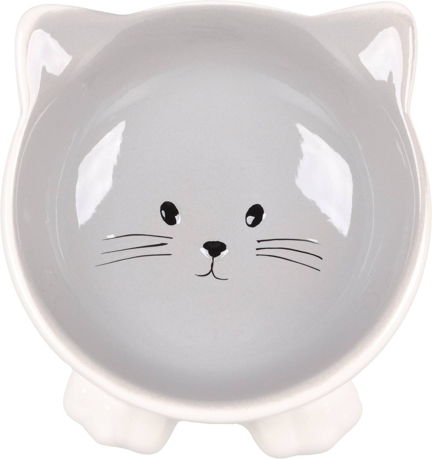 Flamingo Feeding and Drinking Bowl Puzi - купичка за котки, сива, 125 мл