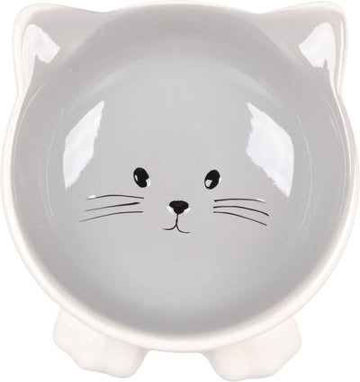 Flamingo Feeding and Drinking Bowl Puzi - купичка за котки, сива, 125 мл